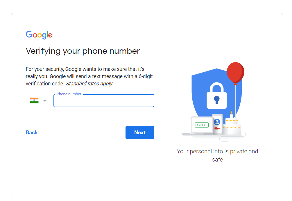 how to create google account
